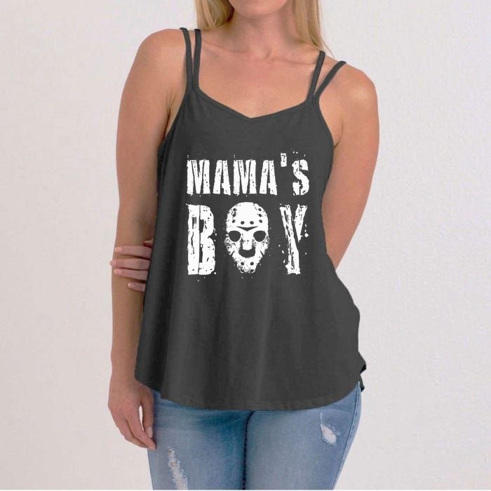 Mama's Boy Jason Hockey Mask Halloween Horror Movie Face Women's Strappy Tank