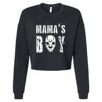 Mama's Boy Jason Hockey Mask Halloween Horror Movie Face Cropped Pullover Crew