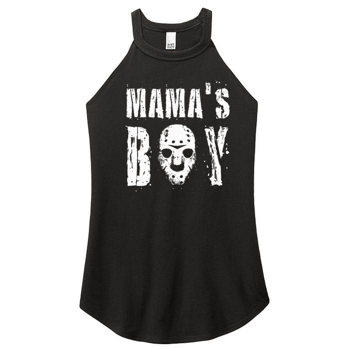 Mama's Boy Jason Hockey Mask Halloween Horror Movie Face Women's Perfect Tri Rocker Tank