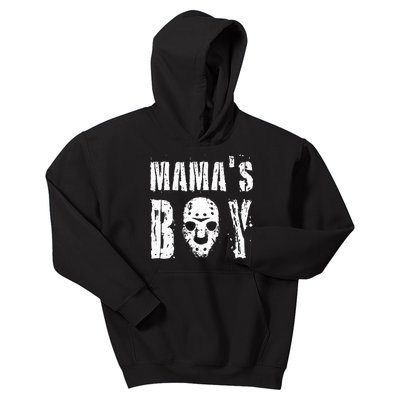 Mama's Boy Jason Hockey Mask Halloween Horror Movie Face Kids Hoodie