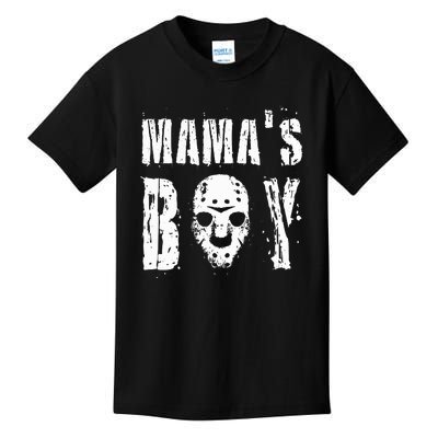 Mama's Boy Jason Hockey Mask Halloween Horror Movie Face Kids T-Shirt