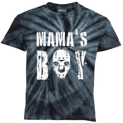 Mama's Boy Jason Hockey Mask Halloween Horror Movie Face Kids Tie-Dye T-Shirt