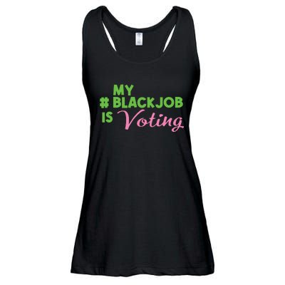 My Black Job Is Voting Ladies Essential Flowy Tank