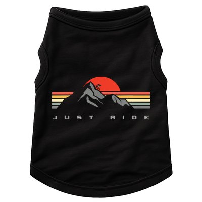 Mountain Bike Just Ride Downhill MTB Vintage Mountain Biker Doggie Tank