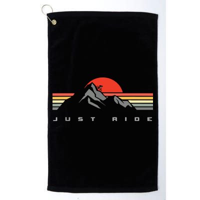 Mountain Bike Just Ride Downhill MTB Vintage Mountain Biker Golf Towel