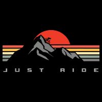 Mountain Bike Just Ride Downhill MTB Vintage Mountain Biker Kids Hoodie
