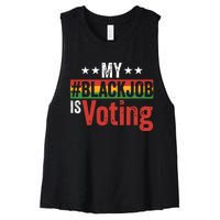 My Black Job Is Voting Women's Racerback Cropped Tank