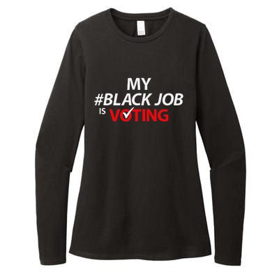 My Black Job Is Voting Biden 2024 Womens CVC Long Sleeve Shirt