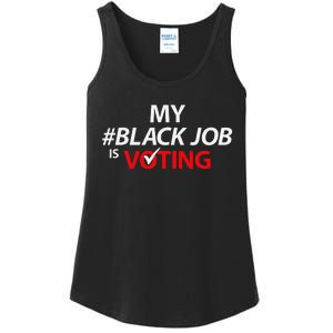 My Black Job Is Voting Biden 2024 Ladies Essential Tank