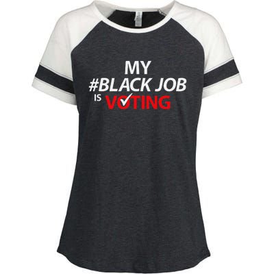 My Black Job Is Voting Biden 2024 Enza Ladies Jersey Colorblock Tee