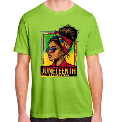 Messy Bun Junenth Celebrate 1865 Junenth Messy Bun Gift Adult ChromaSoft Performance T-Shirt