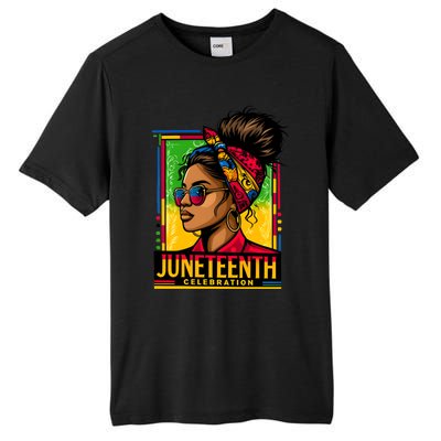 Messy Bun Junenth Celebrate 1865 Junenth Messy Bun Gift Tall Fusion ChromaSoft Performance T-Shirt