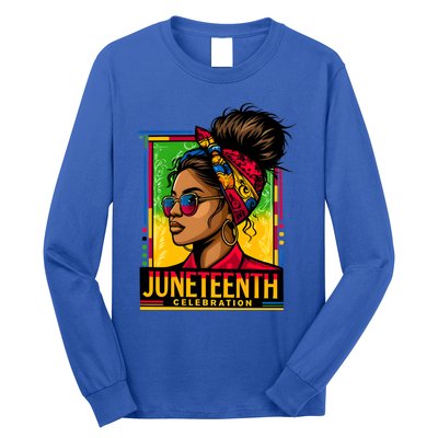 Messy Bun Junenth Celebrate 1865 Junenth Messy Bun Gift Long Sleeve Shirt