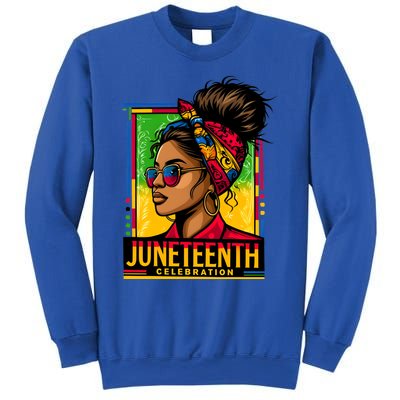 Messy Bun Junenth Celebrate 1865 Junenth Messy Bun Gift Sweatshirt