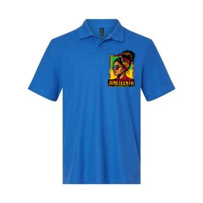 Messy Bun Junenth Celebrate 1865 Junenth Messy Bun Gift Softstyle Adult Sport Polo