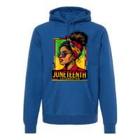 Messy Bun Junenth Celebrate 1865 Junenth Messy Bun Gift Premium Hoodie