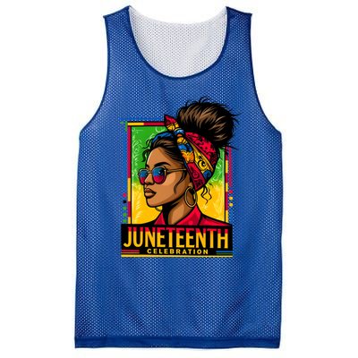 Messy Bun Junenth Celebrate 1865 Junenth Messy Bun Gift Mesh Reversible Basketball Jersey Tank