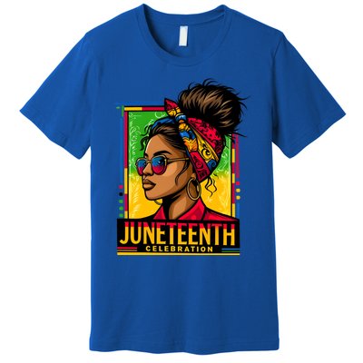 Messy Bun Junenth Celebrate 1865 Junenth Messy Bun Gift Premium T-Shirt