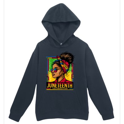 Messy Bun Junenth Celebrate 1865 Junenth Messy Bun Gift Urban Pullover Hoodie