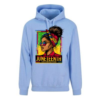 Messy Bun Junenth Celebrate 1865 Junenth Messy Bun Gift Unisex Surf Hoodie