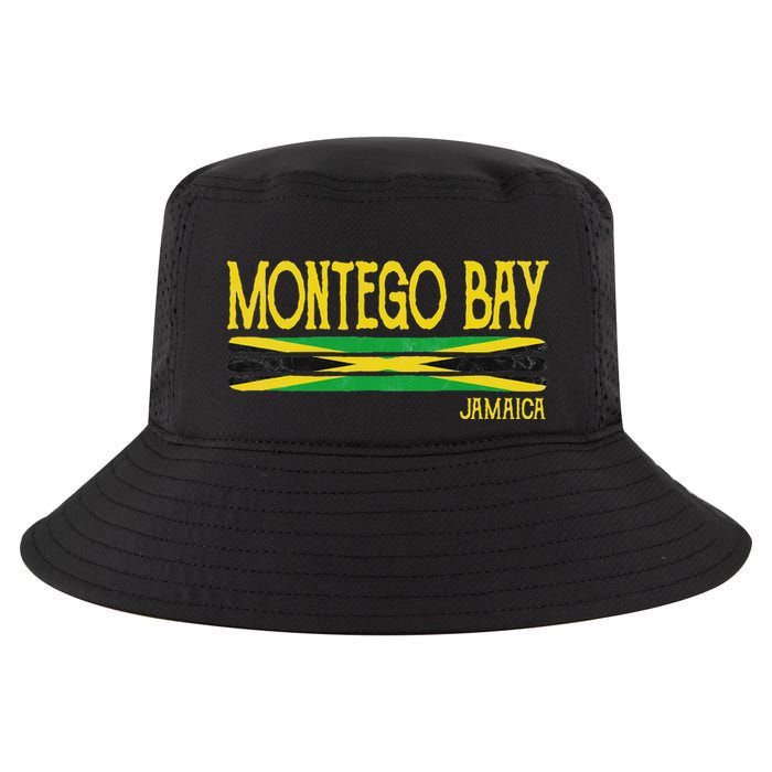 Montego Bay Jamaica Jamaican Flag Gift Souvenir Cool Comfort Performance Bucket Hat