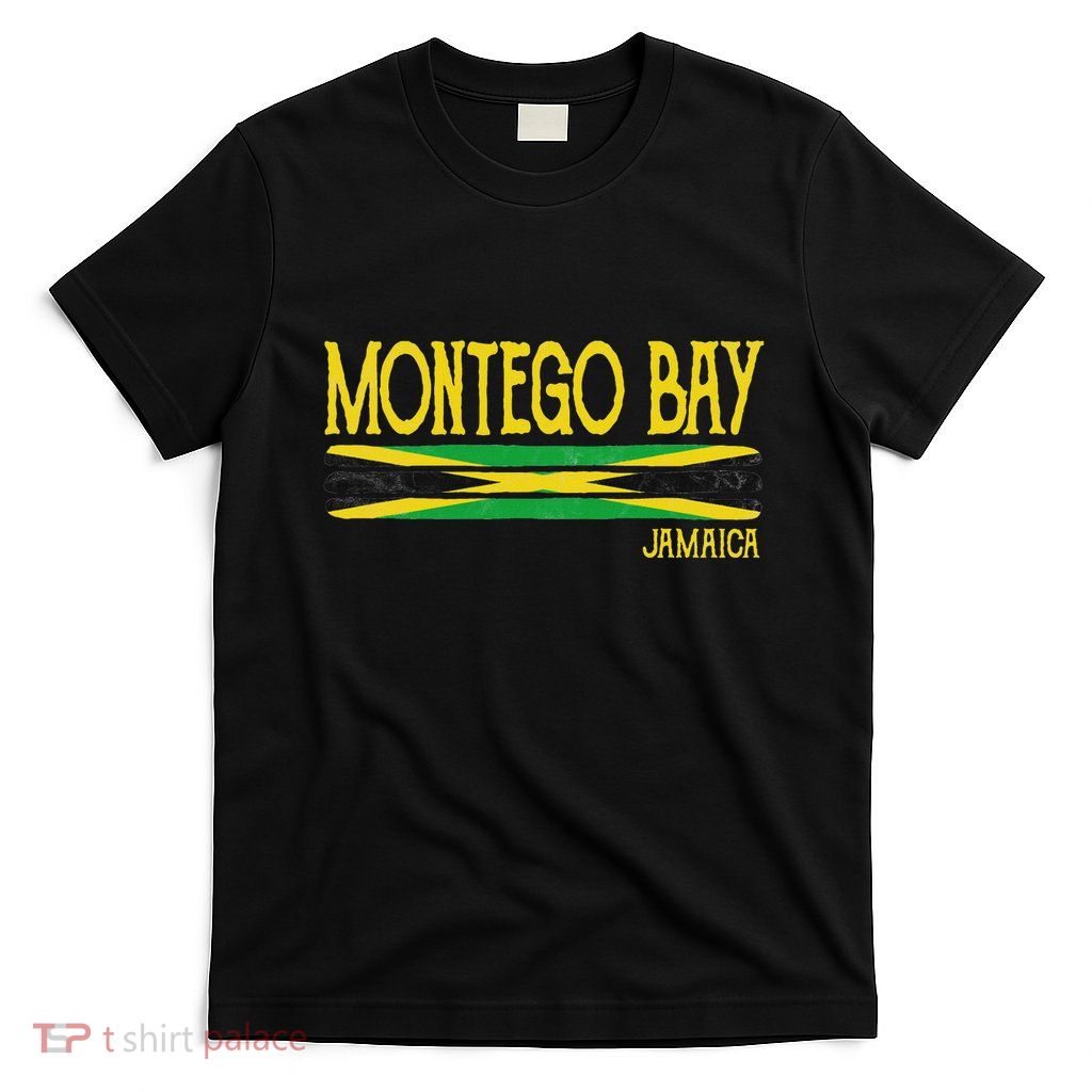 Montego Bay Jamaica Jamaican Flag Gift Souvenir T-Shirt