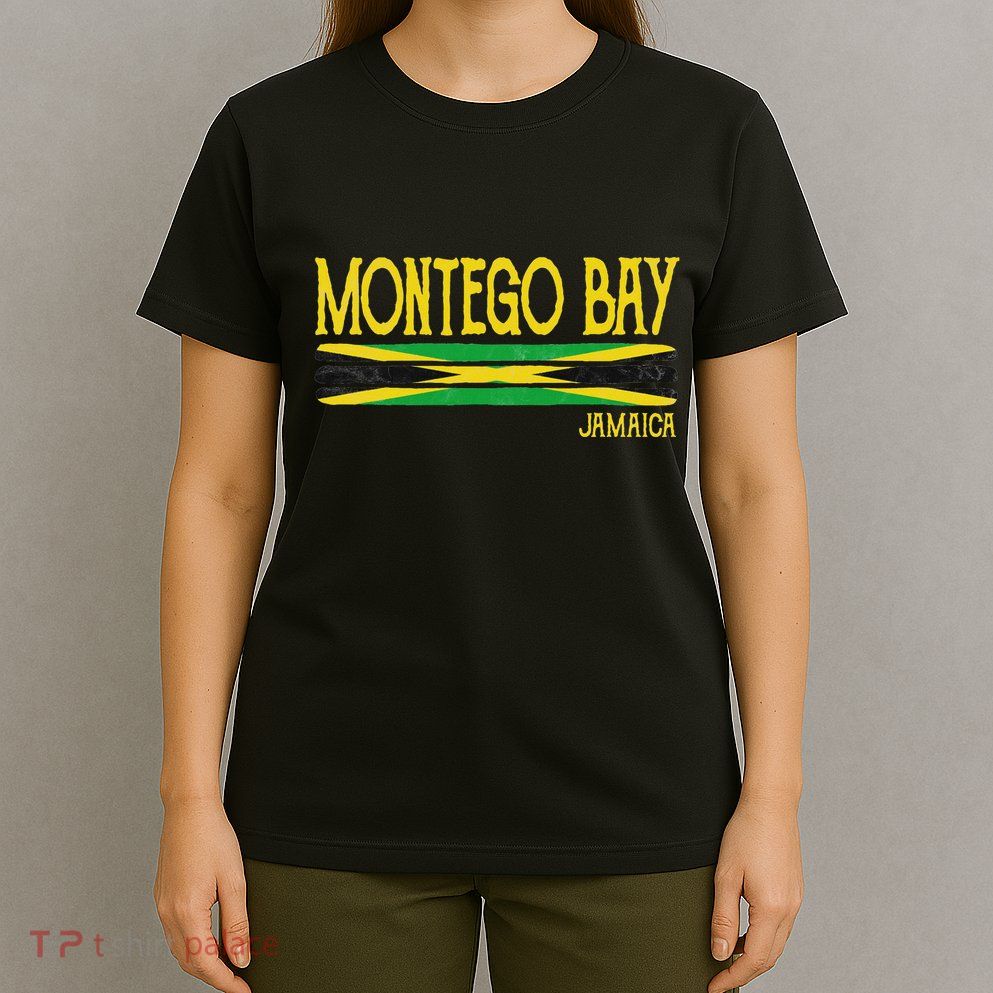 Montego Bay Jamaica Jamaican Flag Gift Souvenir T-Shirt