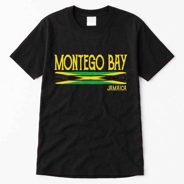 Montego Bay Jamaica Jamaican Flag Gift Souvenir Tall T-Shirt
