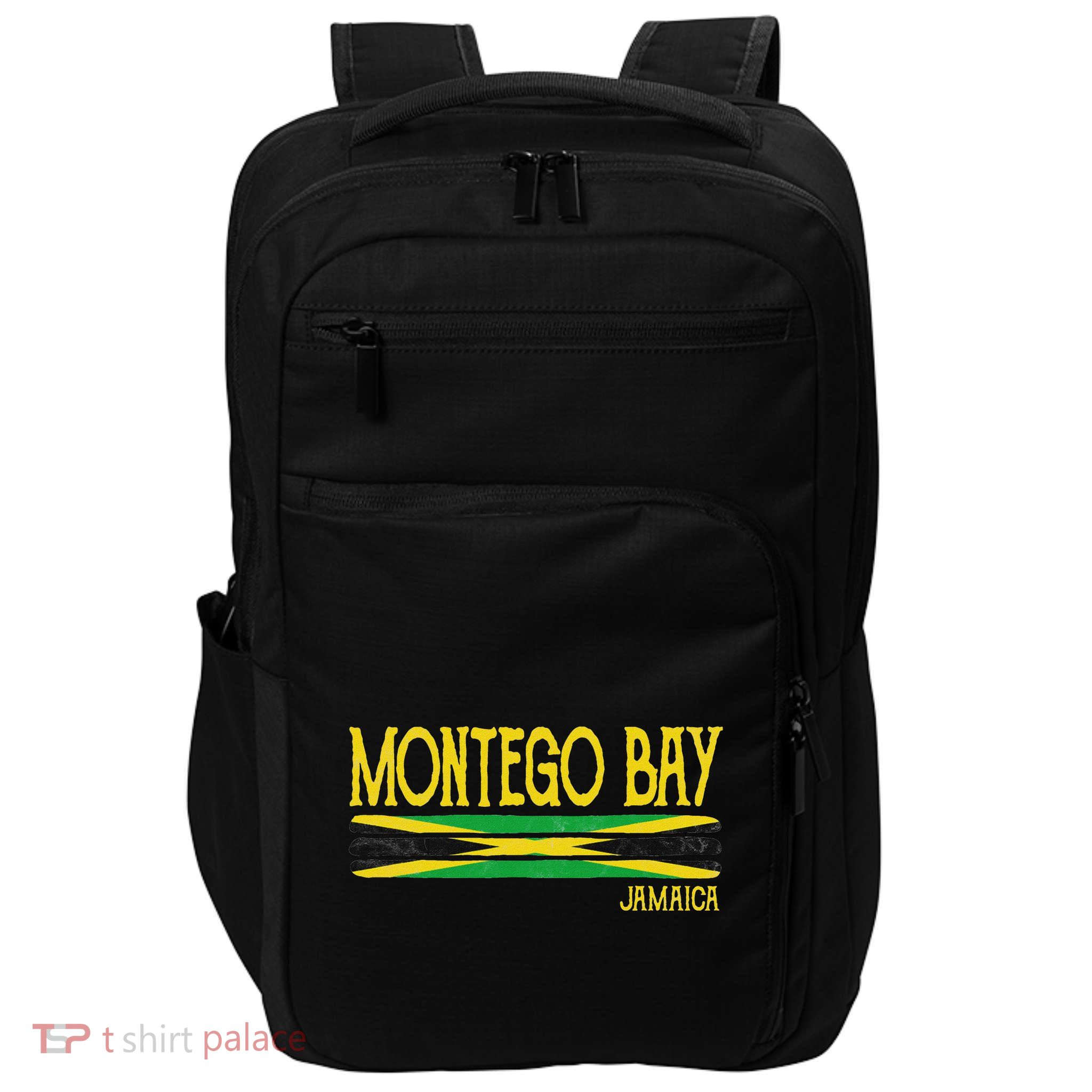 Montego Bay Jamaica Jamaican Flag Gift Souvenir Impact Tech Backpack