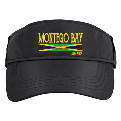 Montego Bay Jamaica Jamaican Flag Gift Souvenir Adult Drive Performance Visor