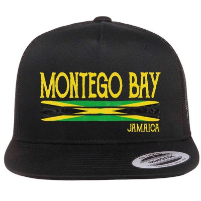 Montego Bay Jamaica Jamaican Flag Gift Souvenir Flatbill Hat