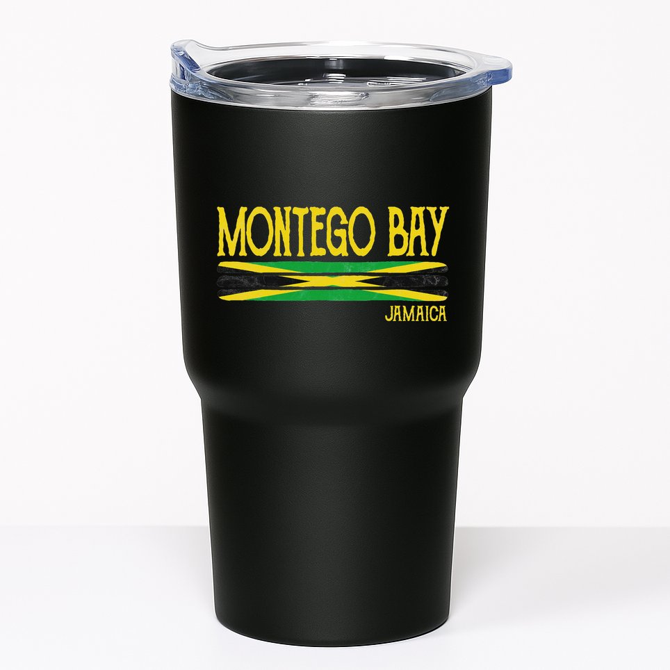Montego Bay Jamaica Jamaican Flag Gift Souvenir Tumbler