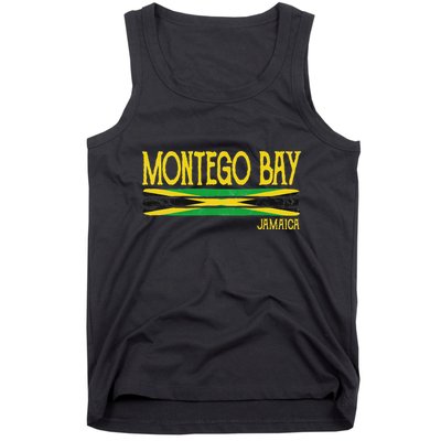 Montego Bay Jamaica Jamaican Flag Gift Souvenir Tank Top