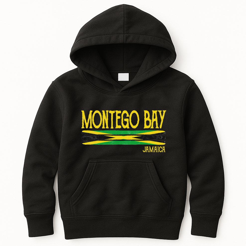 Montego Bay Jamaica Jamaican Flag Gift Souvenir Kids Hoodie