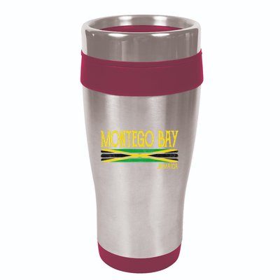 Montego Bay Jamaica Jamaican Flag Gift Souvenir 16oz Travel Tumbler