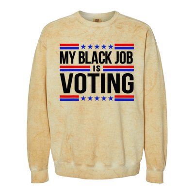 My Black Job Is Voting America Usa Biden 2024 Colorblast Crewneck Sweatshirt