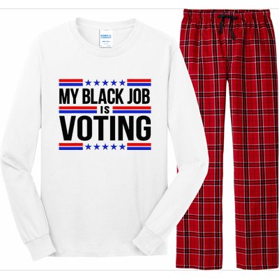 My Black Job Is Voting America Usa Biden 2024 Long Sleeve Pajama Set