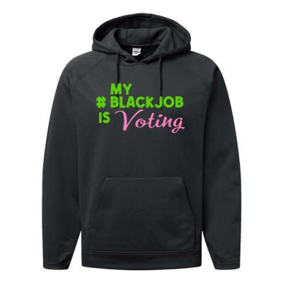 My Black Job Is Voting America Usa Biden Trump Gift Performance Fleece Hoodie