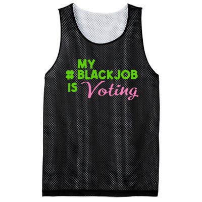 My Black Job Is Voting America Usa Biden Trump Gift Mesh Reversible Basketball Jersey Tank