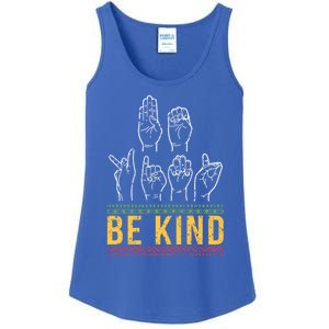 Melanin Be Kind Sign Language Asl Hand Talking Interpreter Gift Ladies Essential Tank