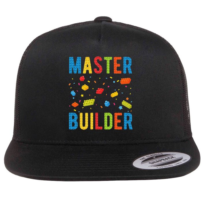 Master Builder Kids Building Blocks Brick Builder Flat Bill Trucker Hat