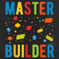 Master Builder Building Blocks Brick Builder Garment-Dyed Heavyweight T-Shirt