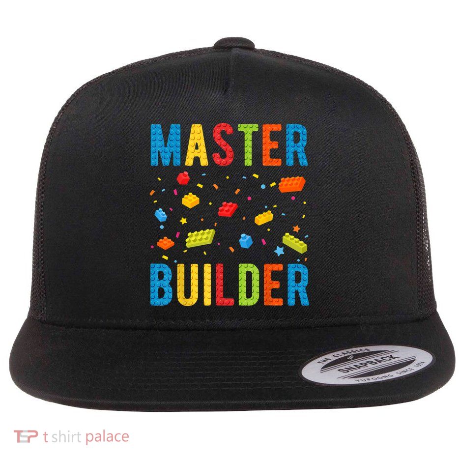 Master Builder Kids Building Blocks Brick Builder Flat Bill Trucker Hat