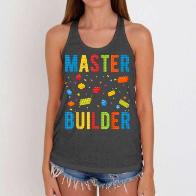 Master Builder Building Blocks Brick Builder Women's Knotted Racerback Tank