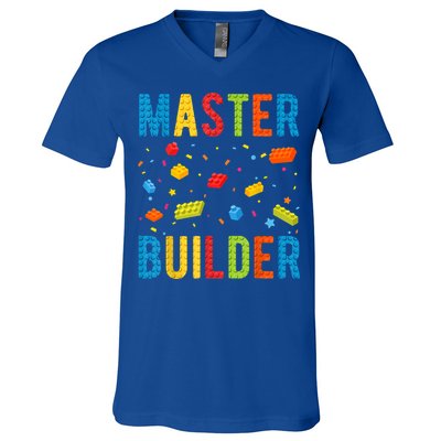 Master Builder Building Blocks Brick Builder V-Neck T-Shirt