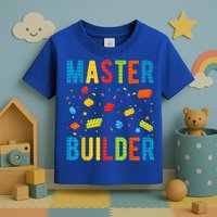 Master Builder Building Blocks Brick Builder Toddler T-Shirt