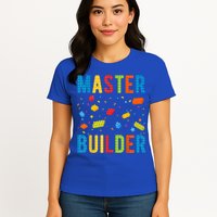 Master Builder Building Blocks Brick Builder Womens T-Shirt