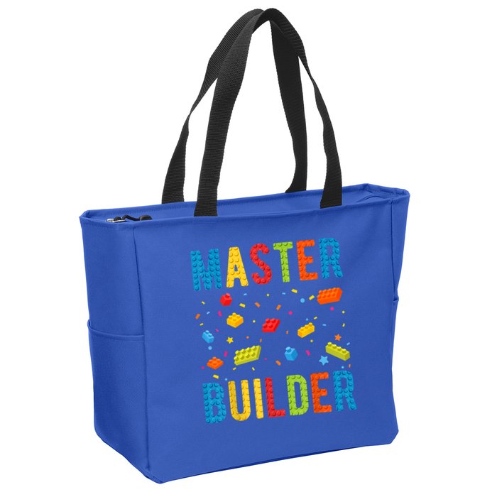 Master Builder Building Blocks Brick Builder Zip Tote Bag