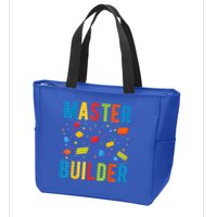 Master Builder Building Blocks Brick Builder Zip Tote Bag