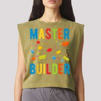 Master Builder Building Blocks Brick Builder Garment-Dyed Women's Muscle Tee